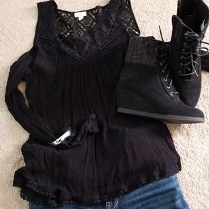 Cold Shoulder Long Sleeve with Lace